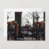 Downtown Willoughby Christmas Photo Postcard Feestdagenkaart (Voorkant / Achterkant)