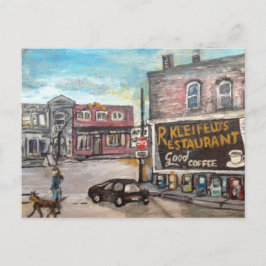 Downtown Willoughby, Dog Walk Painting Briefkaart