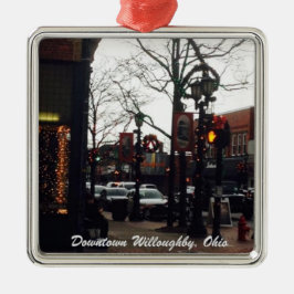Downtown Willoughby Kerst Foto Ornament