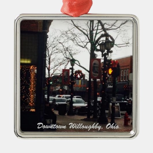 Downtown Willoughby Kerst Foto Ornament (Voorkant)