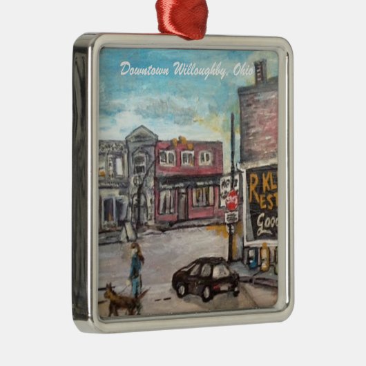 Downtown Willoughby, Ohio Dog Walk Ornament (Rechts)