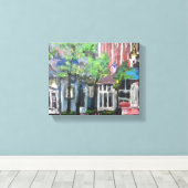 "Downtown Willoughby, Ohio" door Willowcatdesigns Canvas Afdruk (Insitu (Houten vloer))