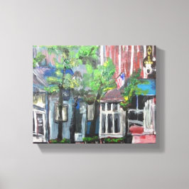 "Downtown Willoughby, Ohio" door Willowcatdesigns Canvas Afdruk