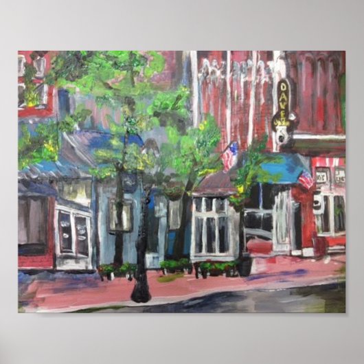 "Downtown Willoughby, Ohio" door Willowcatdesigns Poster (Voorkant)