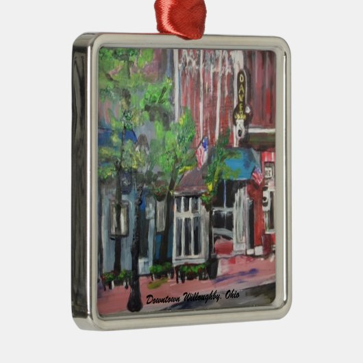 Downtown Willoughby, Ohio Painting Ornament (Rechts)