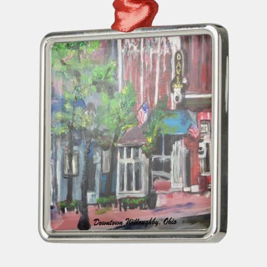 Downtown Willoughby, Ohio Painting Ornament (Links)
