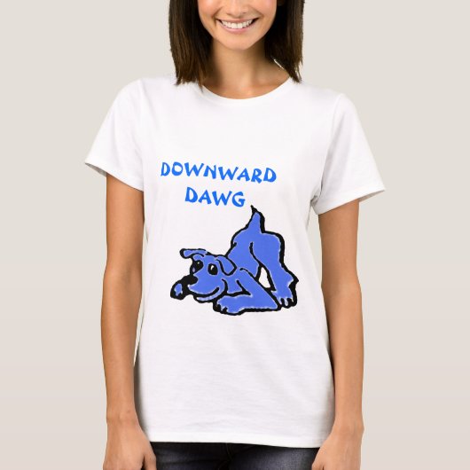 DOWNWARD DAWG-shirt voor de yoga T-shirt (Voorkant)