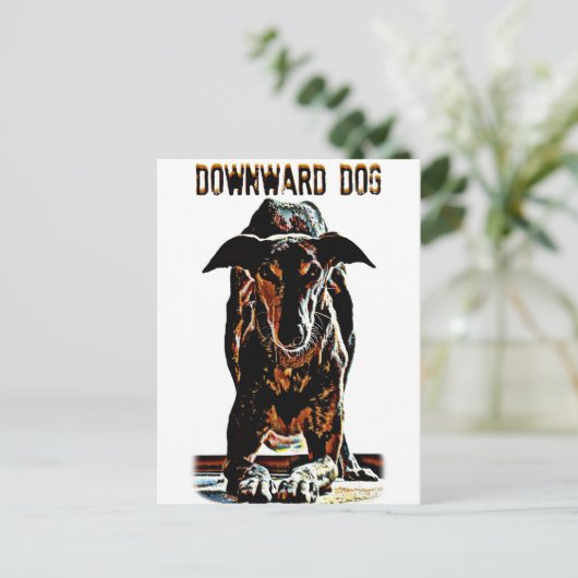 Downward Dog Briefkaart (Staand voorkant)