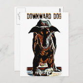 Downward Dog Briefkaart (Voorkant / Achterkant)