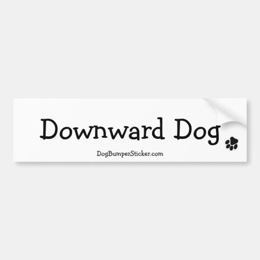 Downward Dog Bumpersticker (Voorkant)