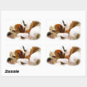 Downward Dog Rechthoekige Sticker (Vel)