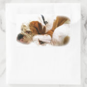 Downward Dog Rechthoekige Sticker (Tas)