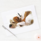 Downward Dog Rechthoekige Sticker (Envelop)