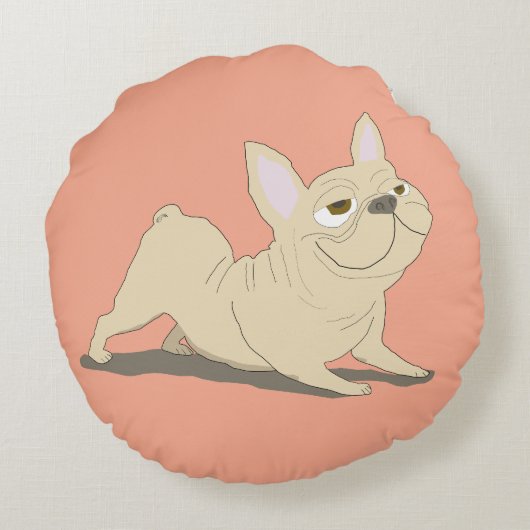 Downward dog rond kussen (Achterkant)