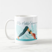 Downward Dog Yoga Pose - Minimalistisch aangepast  Koffiemok (Links)