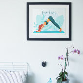 Downward Dog Yoga Pose - Minimalistisch aangepast  Poster