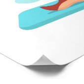 Downward Dog Yoga Pose - Minimalistisch aangepast  Poster (Hoek)