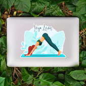 Downward Dog Yoga Pose - Minimalistisch aangepast  Sticker