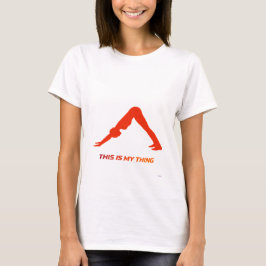 Downward Dog Yoga Silhouette Minimal Lifestyle T-shirt