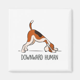Downward Human - Mannen Vrouwen Grappig Hondenyoga Magneet