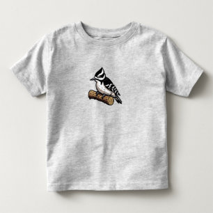 Downy specht vogel peuter fine jersey T-shirt