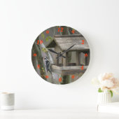 Downy Woodpecker Clock - kies grootte en vorm Grote Klok (Huis)