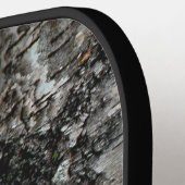 Downy Woodpecker in sneeuw - Originele foto Pickleball Paddle (Links Detail)