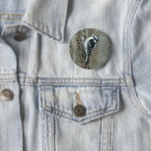 Downy Woodpecker Items Ronde Button 5,7 Cm (In situ)