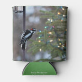 Downy Woodpecker & Kerstboom Blikjeskoeler (Voorkant)