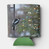 Downy Woodpecker & Kerstboom Blikjeskoeler (Achterkant)