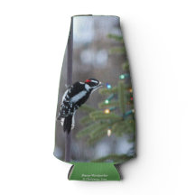 Downy Woodpecker & Kerstboom