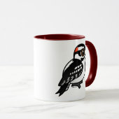 Downy Woodpecker Mok (Voorkant rechts)