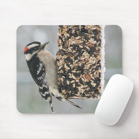 Downy Woodpecker Mousepad Muismat (Met muis)