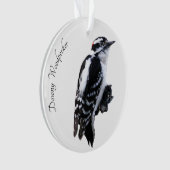 Downy Woodpecker Ornament (voorkant)