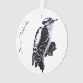 Downy Woodpecker Ornament (voorkant)