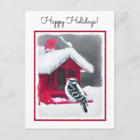 Downy Woodpecker Painting - Oorspronkelijke vogelk