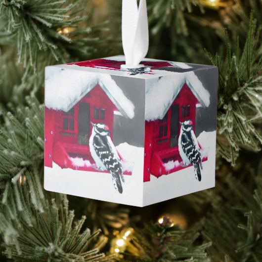 Downy Woodpecker Painting - Oorspronkelijke vogelk Decoratie (Boom)