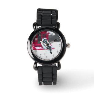 Downy Woodpecker Painting - Oorspronkelijke vogelk Horloge