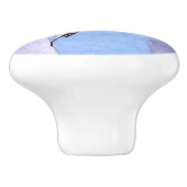 Downy Woodpecker Painting - Oorspronkelijke vogelk Keramische Knop (Zijkant)