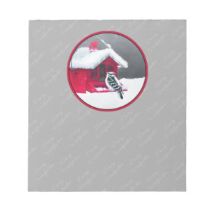 Downy Woodpecker Painting - Oorspronkelijke vogelk Notitieblok