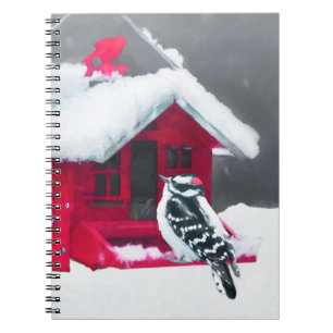 Downy Woodpecker Painting - Oorspronkelijke vogelk Notitieboek