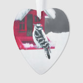 Downy Woodpecker Painting - Oorspronkelijke vogelk Ornament (voorkant)