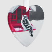 Downy Woodpecker Painting - Oorspronkelijke vogelk Ornament (voorkant)