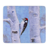 Downy Woodpecker Painting - Oorspronkelijke vogelk Snijplank (Voorkant)