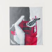 Downy Woodpecker Painting - Oorspronkelijke vogelk Wandkleed (Voorkant)