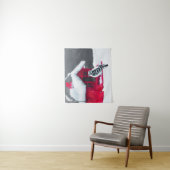 Downy Woodpecker Painting - Oorspronkelijke vogelk Wandkleed (In situ)