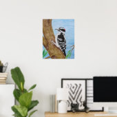 Downy Woodpecker Poster (Thuiskantoor)