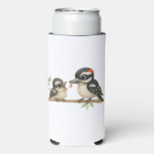 Downy Woodpecker Seltzer Blikjeskoeler (Seltzer Achterkant)