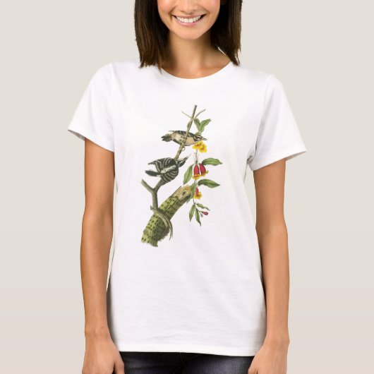 Downy Woodpecker van Audubon T-shirt (Voorkant)