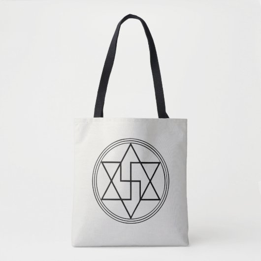 Dowsing Chart - Salomo's Seal Energy Bord Tote Bag (Voorkant)